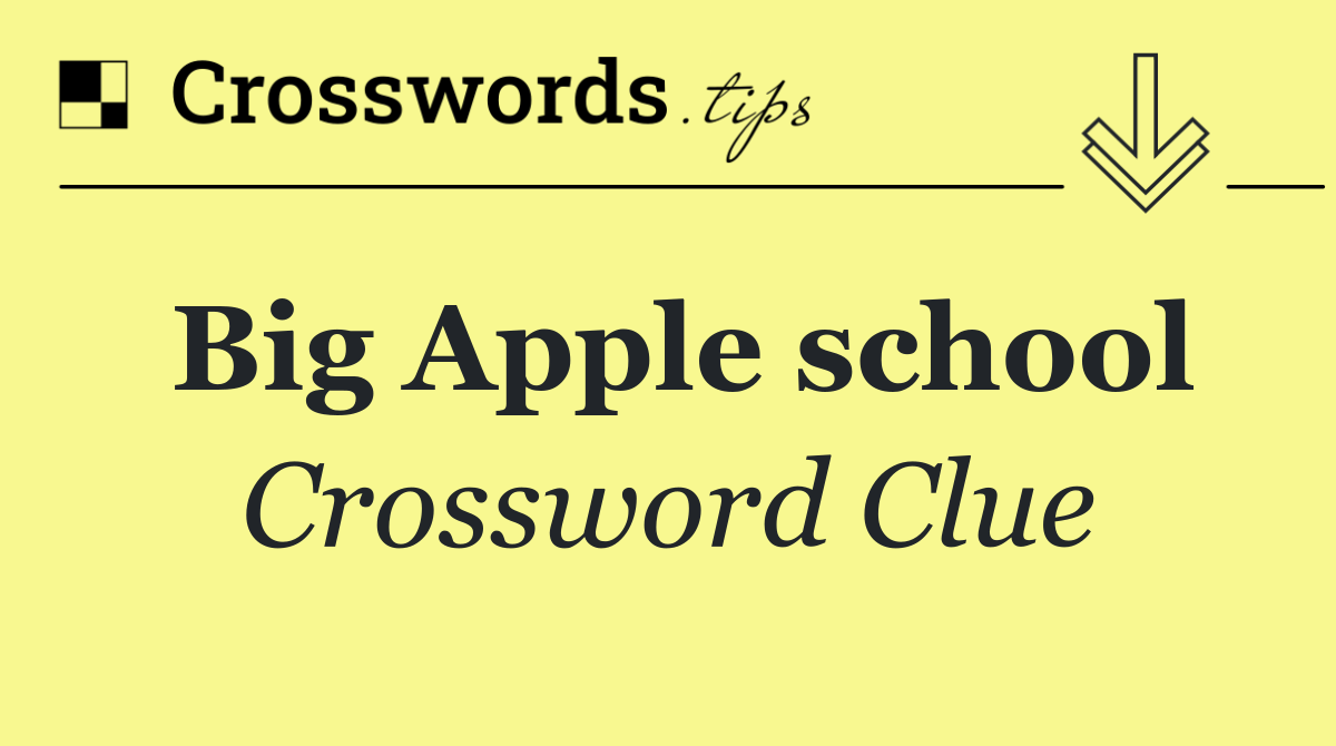 Big Apple school