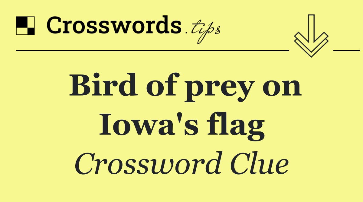 Bird of prey on Iowa's flag