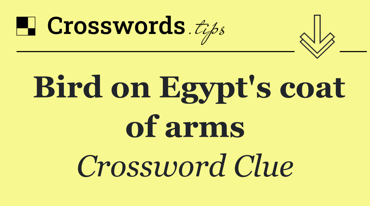 Bird on Egypt's coat of arms