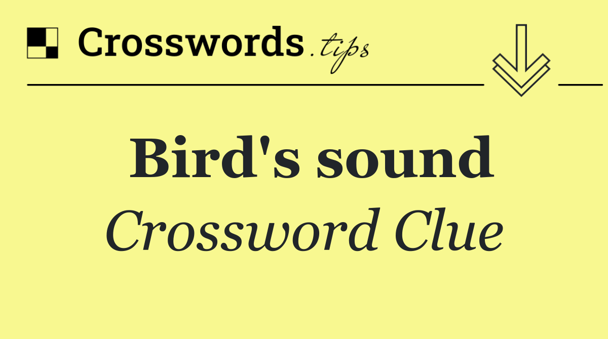 Bird's sound