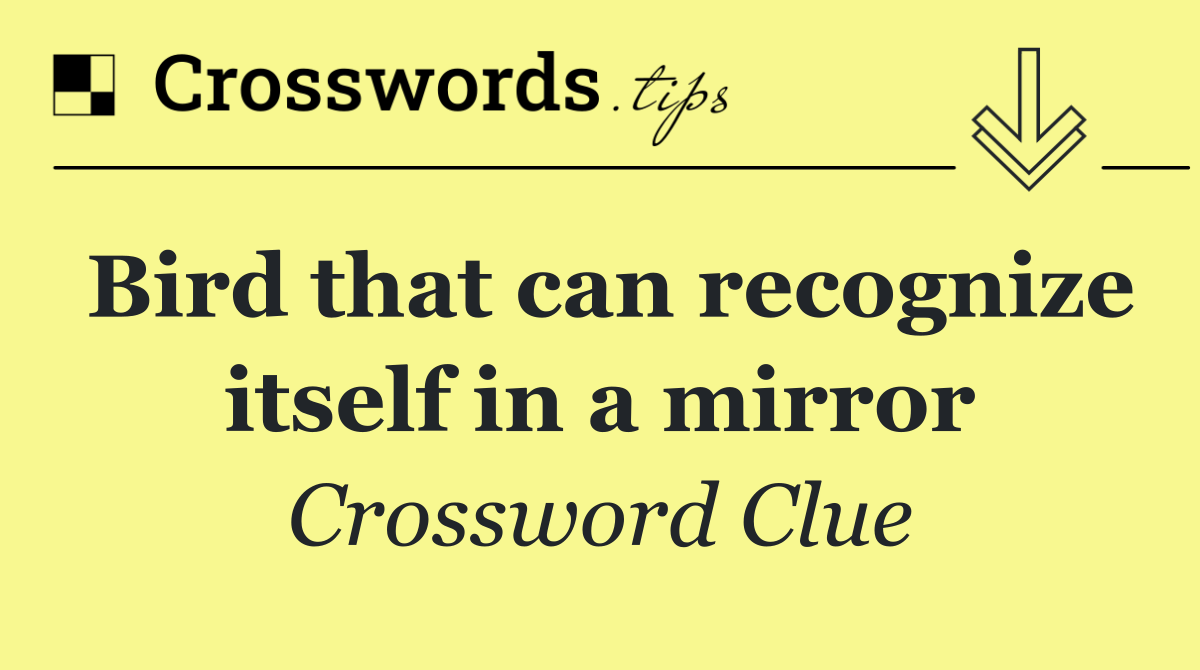 Bird that can recognize itself in a mirror