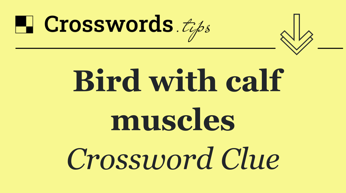 Bird with calf muscles