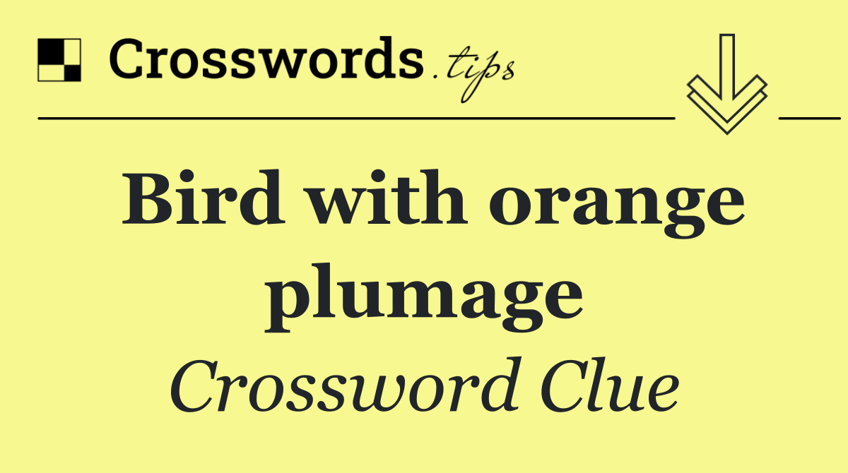 Bird with orange plumage