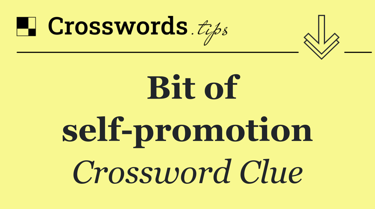 Bit of self promotion