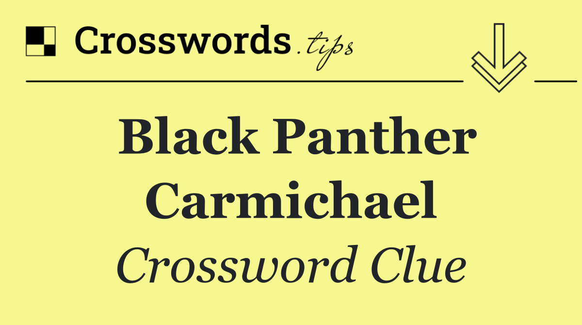 Black Panther Carmichael