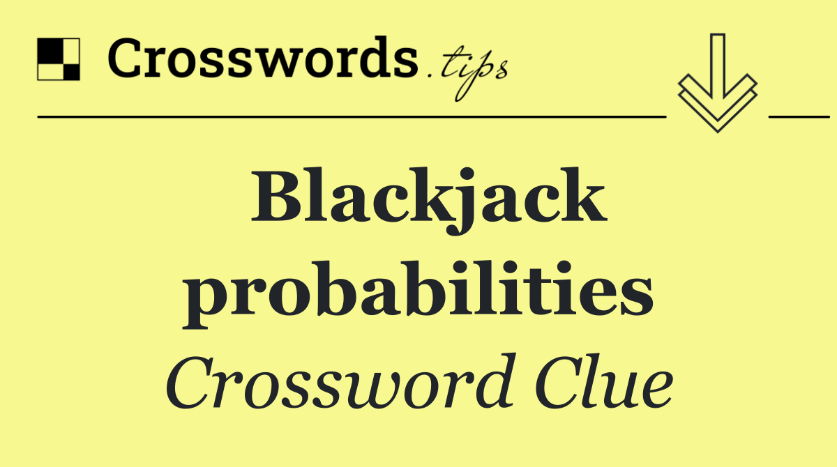 Blackjack probabilities