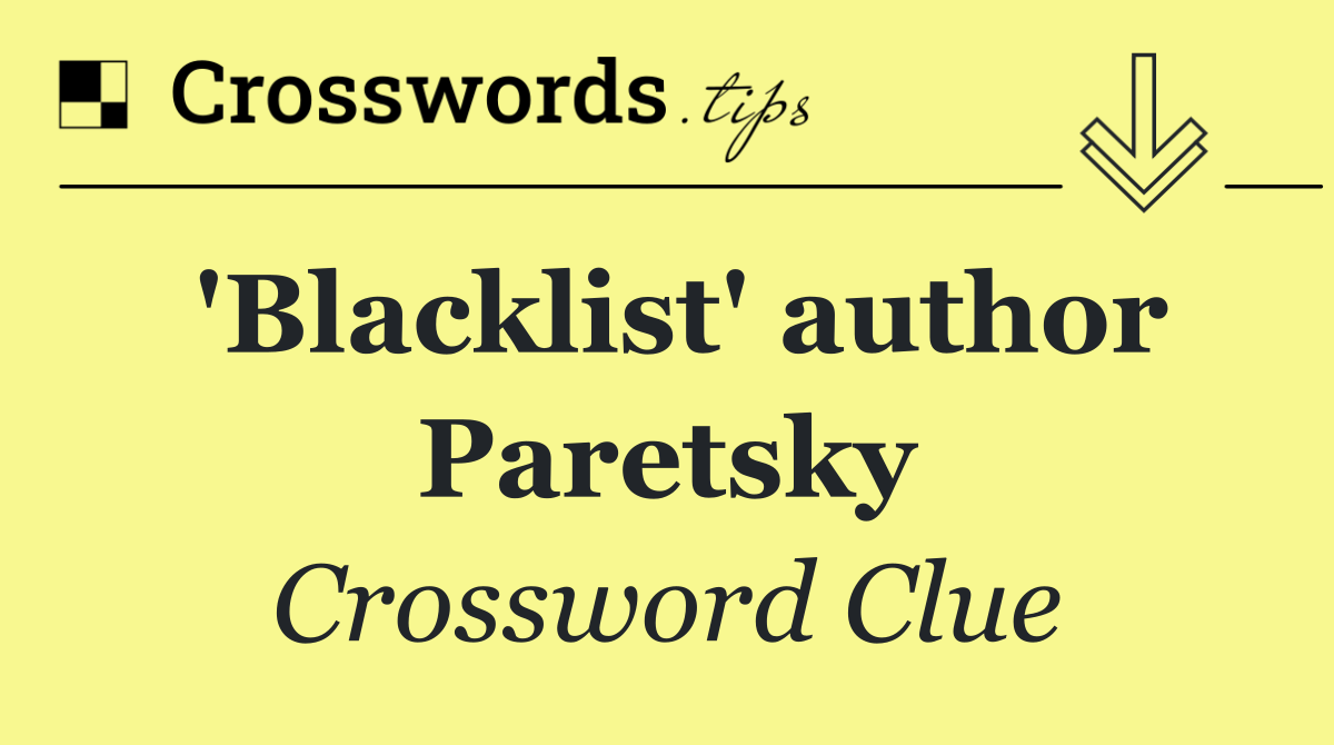 'Blacklist' author Paretsky