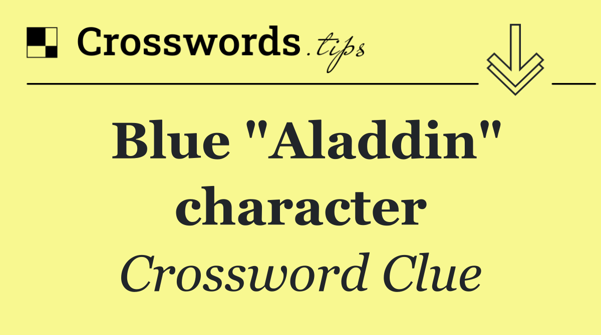Blue "Aladdin" character