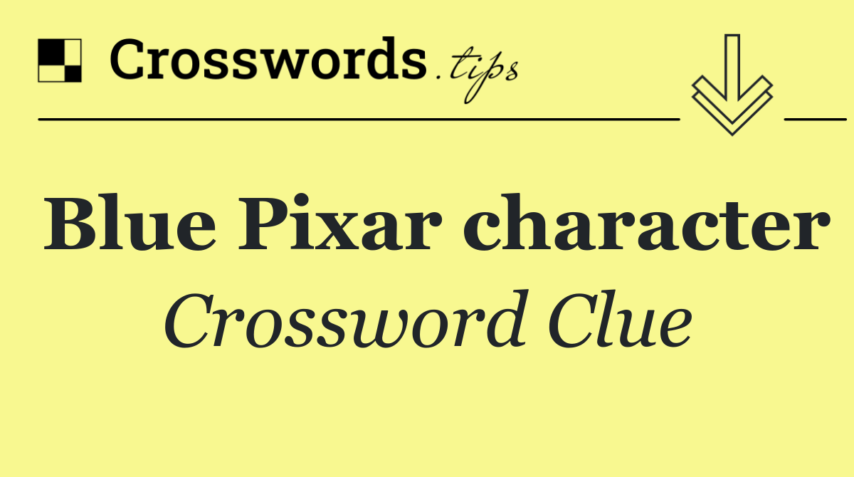 Blue Pixar character