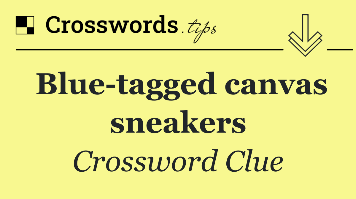 Blue tagged canvas sneakers