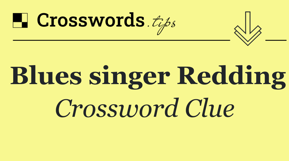 Blues singer Redding