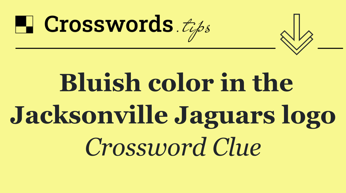 Bluish color in the Jacksonville Jaguars logo