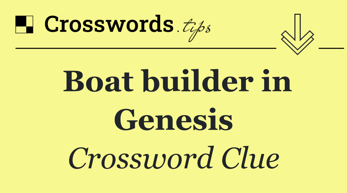 Boat builder in Genesis