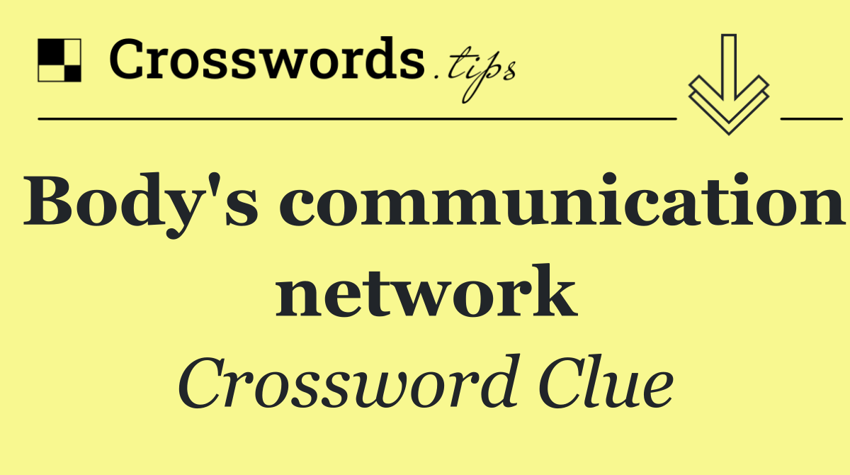 Body's communication network