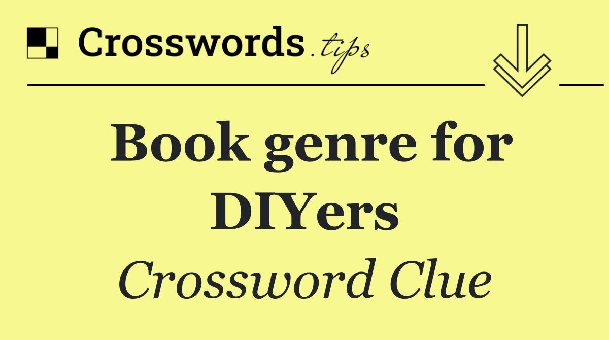 Book genre for DIYers