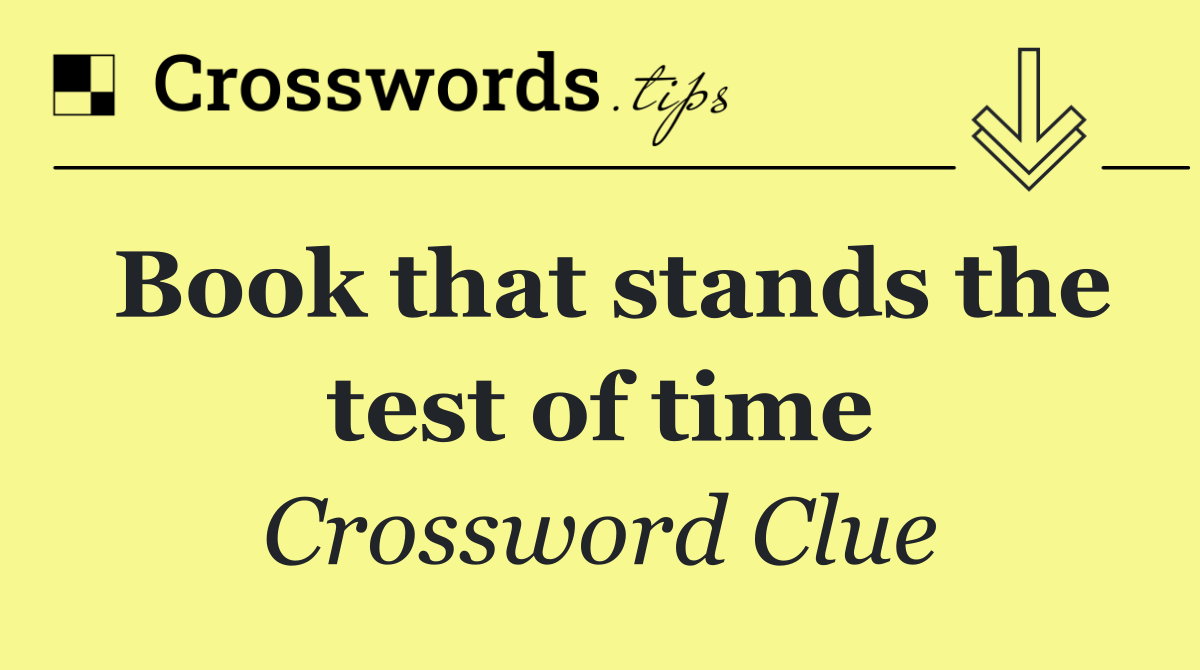 Book that stands the test of time