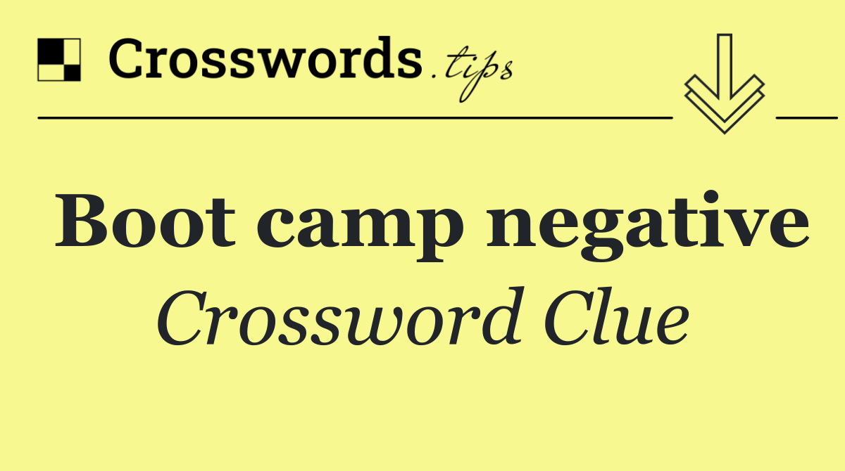 Boot camp negative