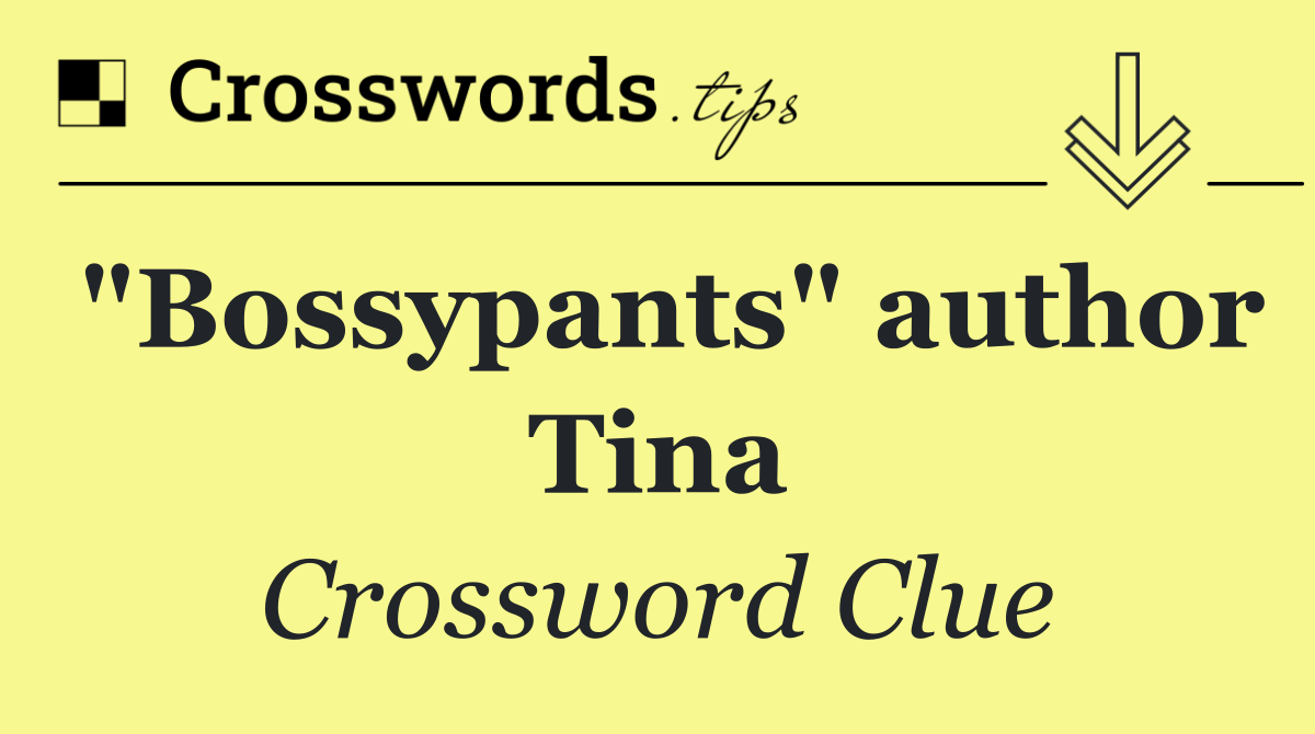 "Bossypants" author Tina