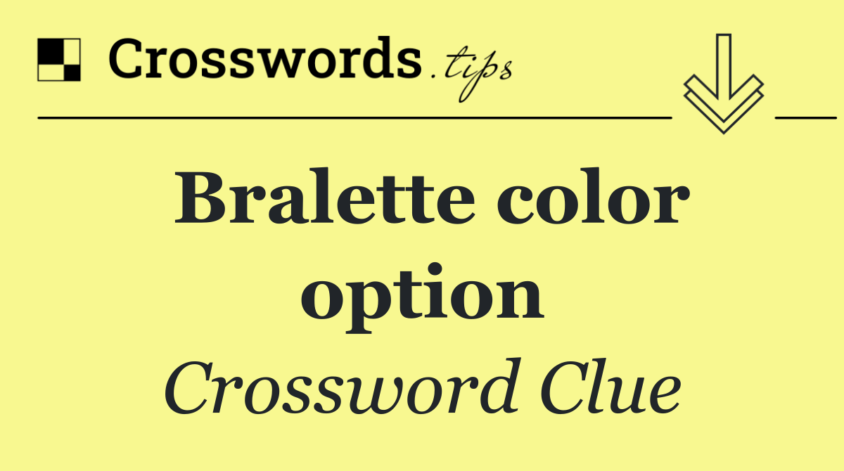 Bralette color option