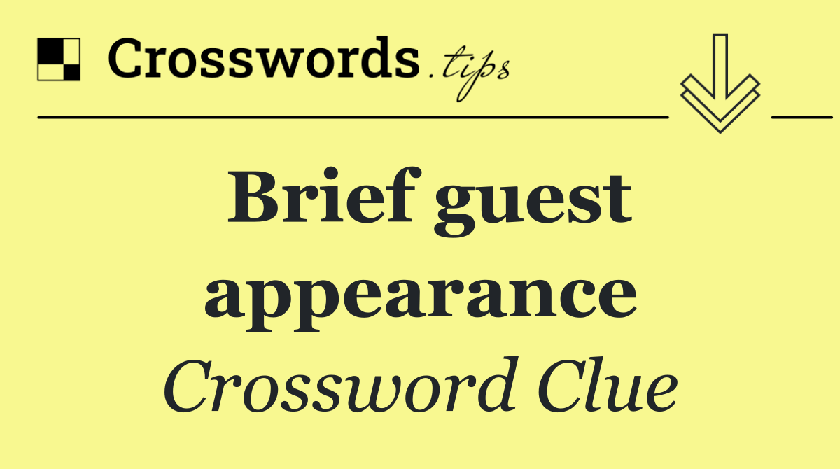 Brief guest appearance