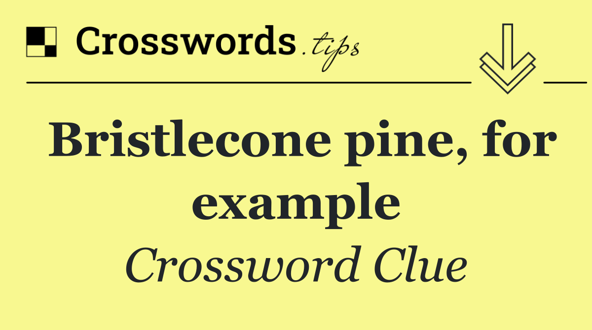 Bristlecone pine, for example