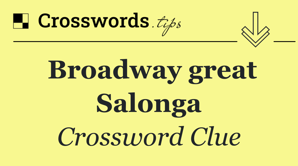 Broadway great Salonga