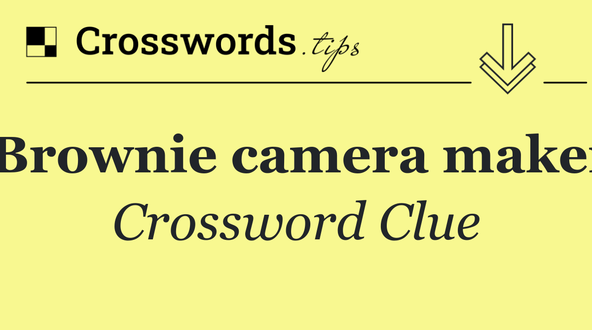 Brownie camera maker