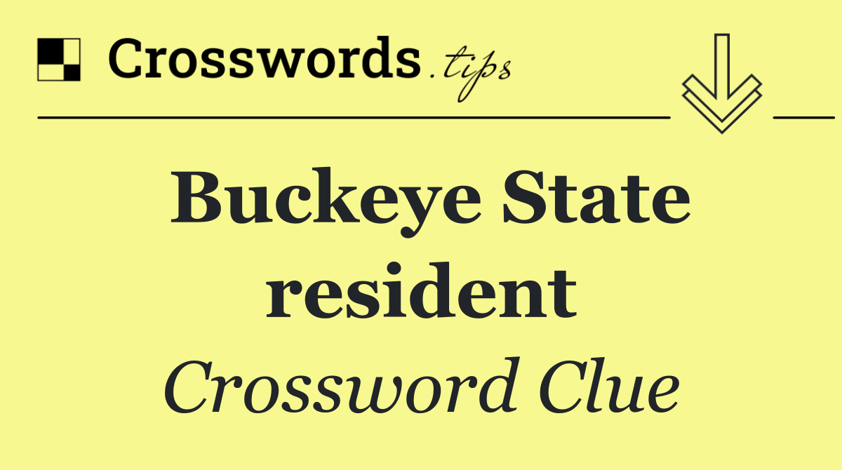 Buckeye State resident