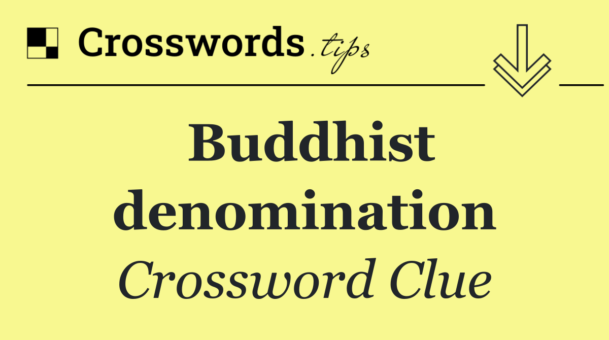 Buddhist denomination