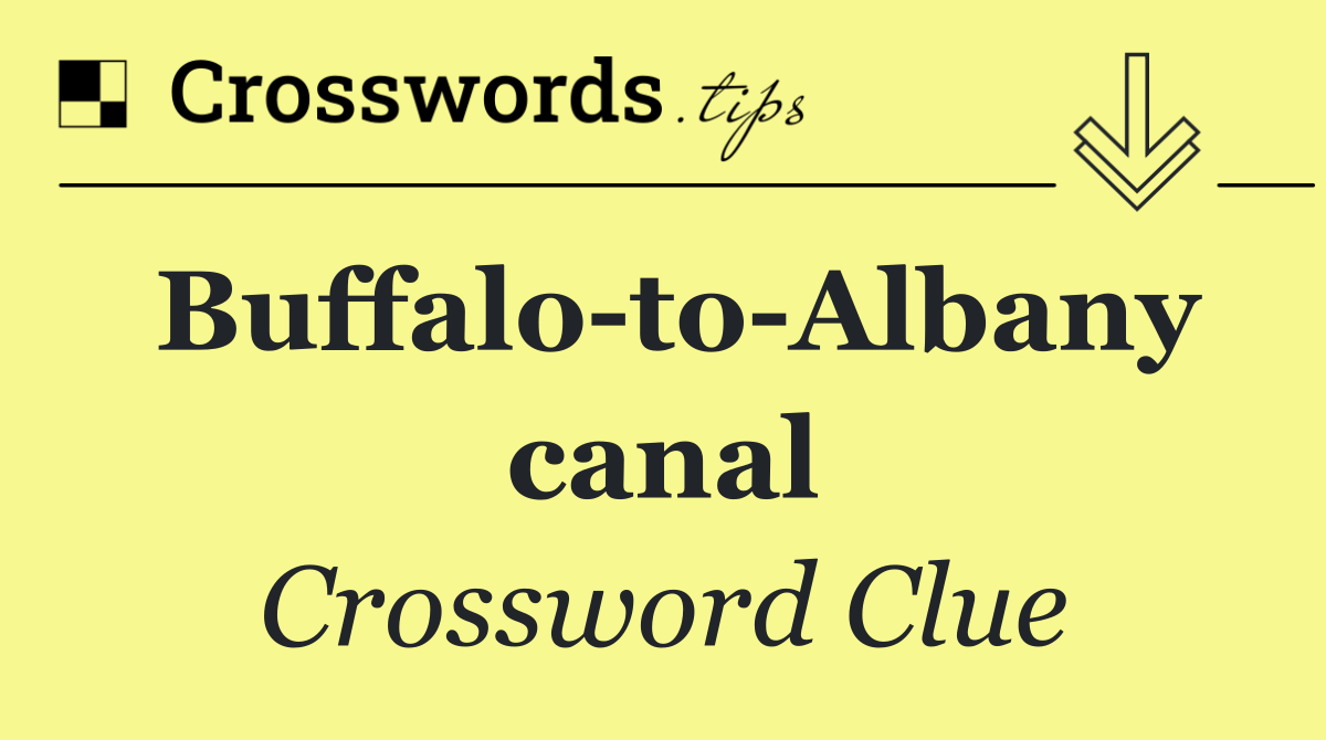 Buffalo to Albany canal