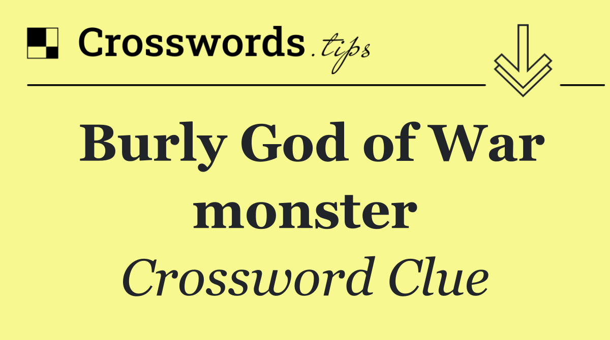 Burly God of War monster