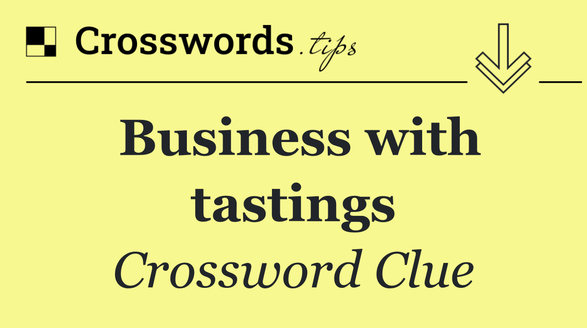 Business with tastings