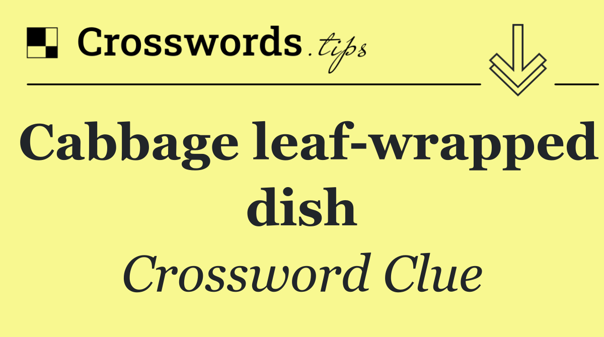 Cabbage leaf wrapped dish