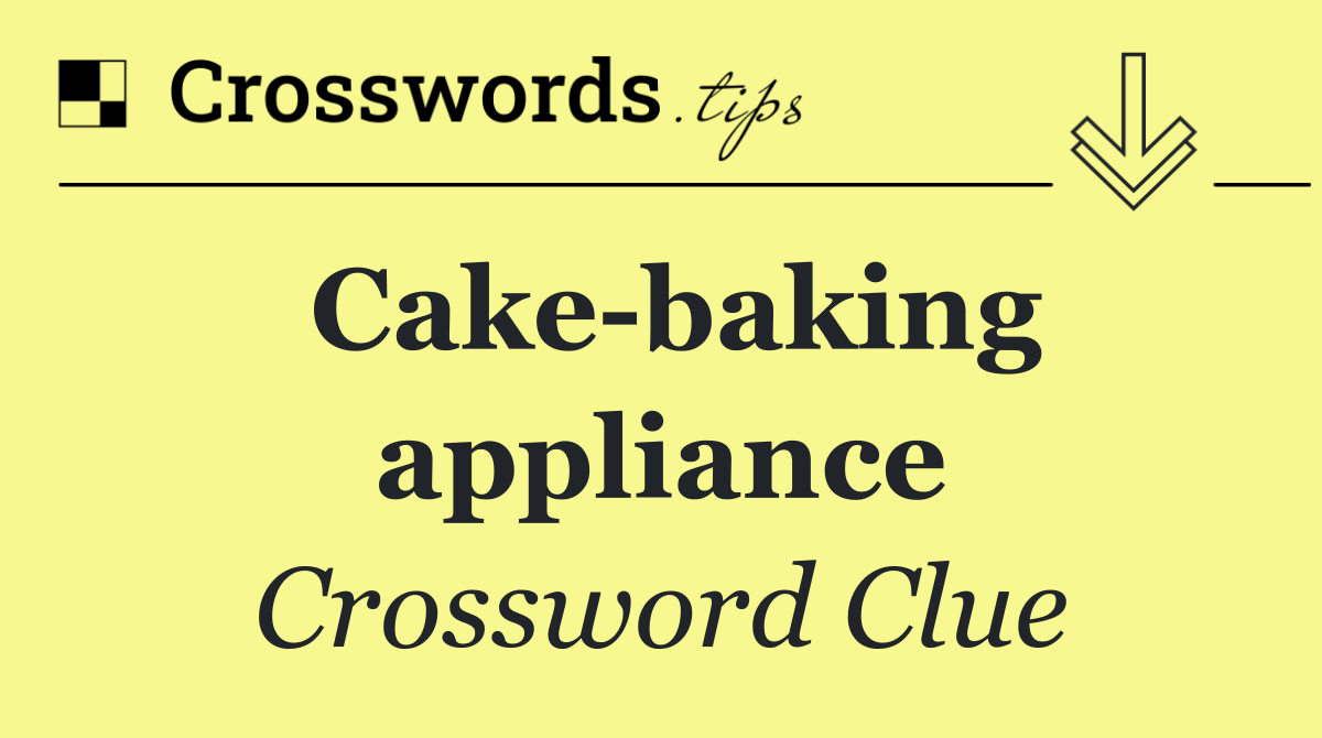 Cake baking appliance
