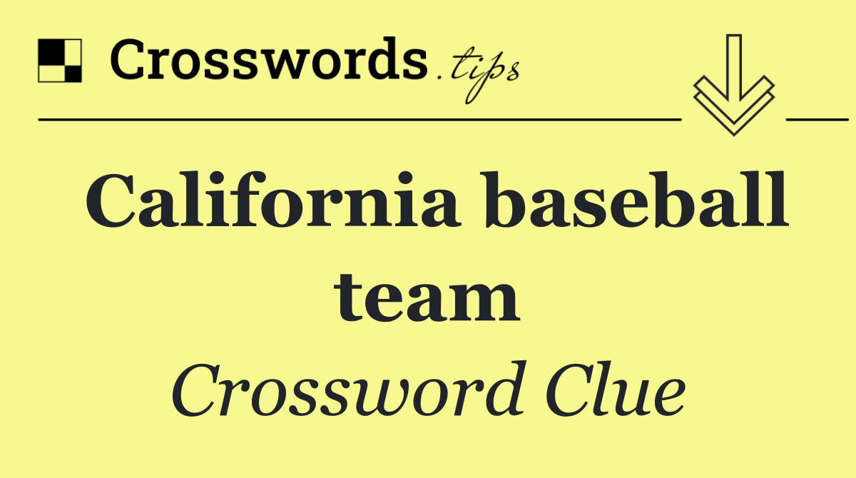 California baseball team