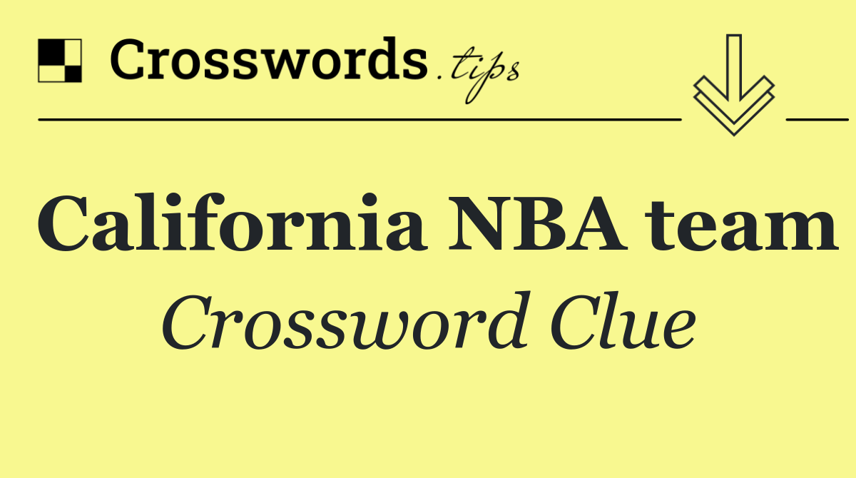 California NBA team
