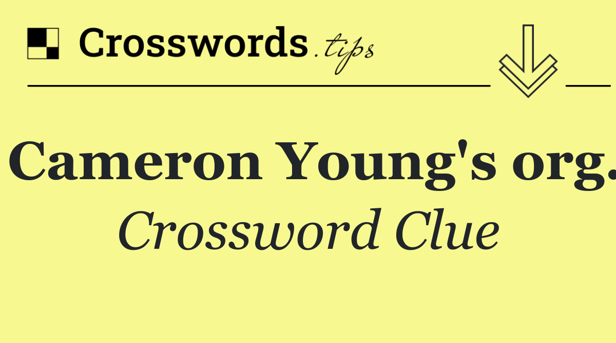 Cameron Young's org.