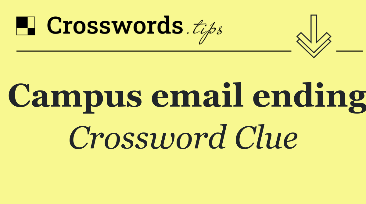Campus email ending