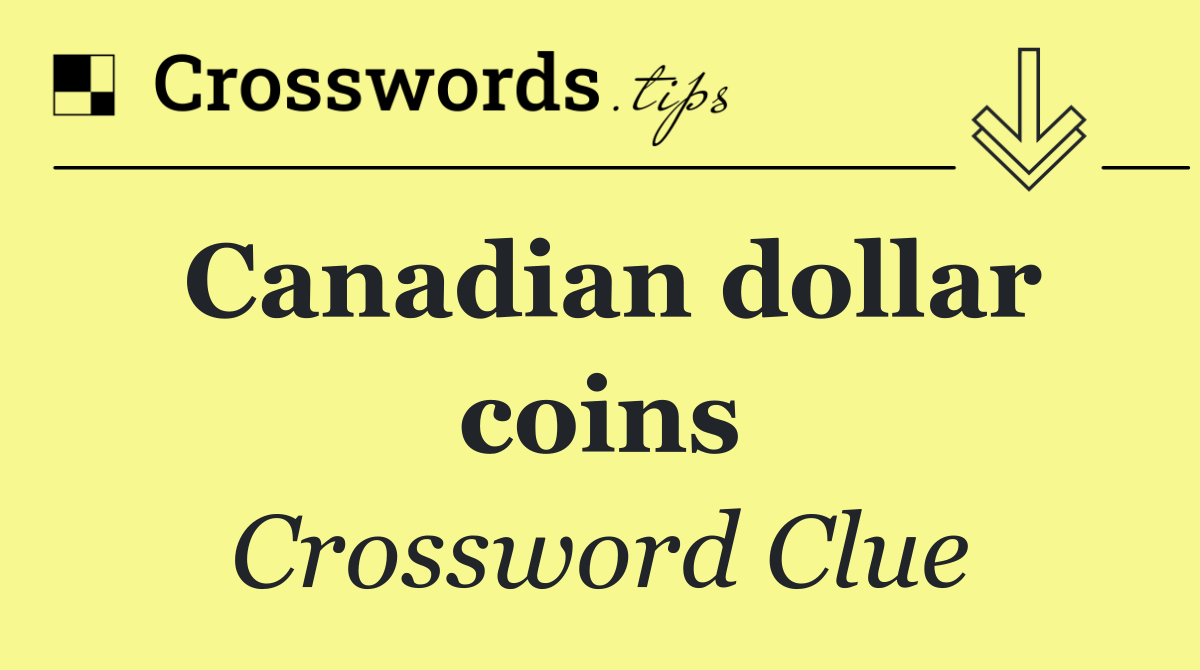Canadian dollar coins