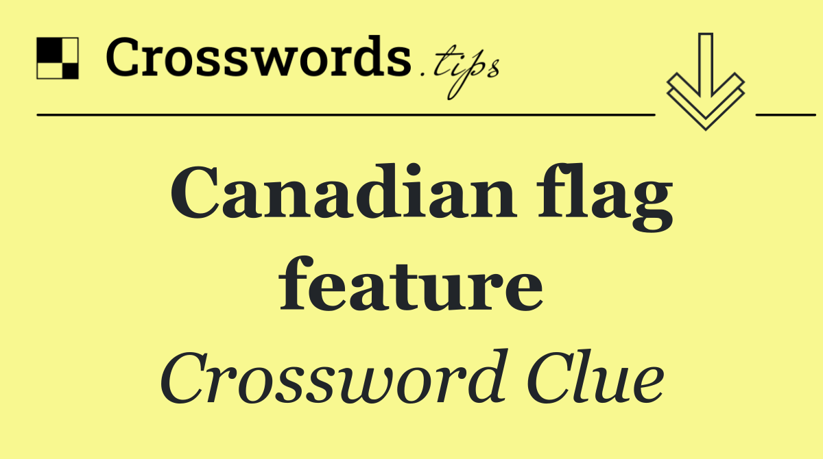 Canadian flag feature