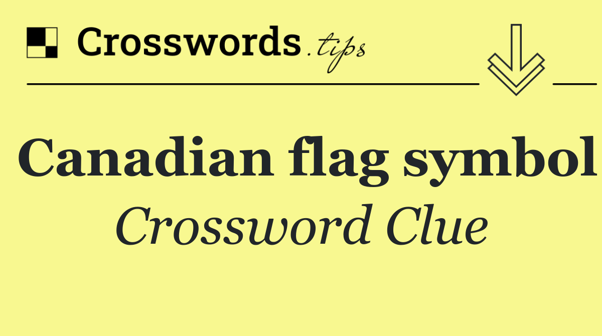 Canadian flag symbol