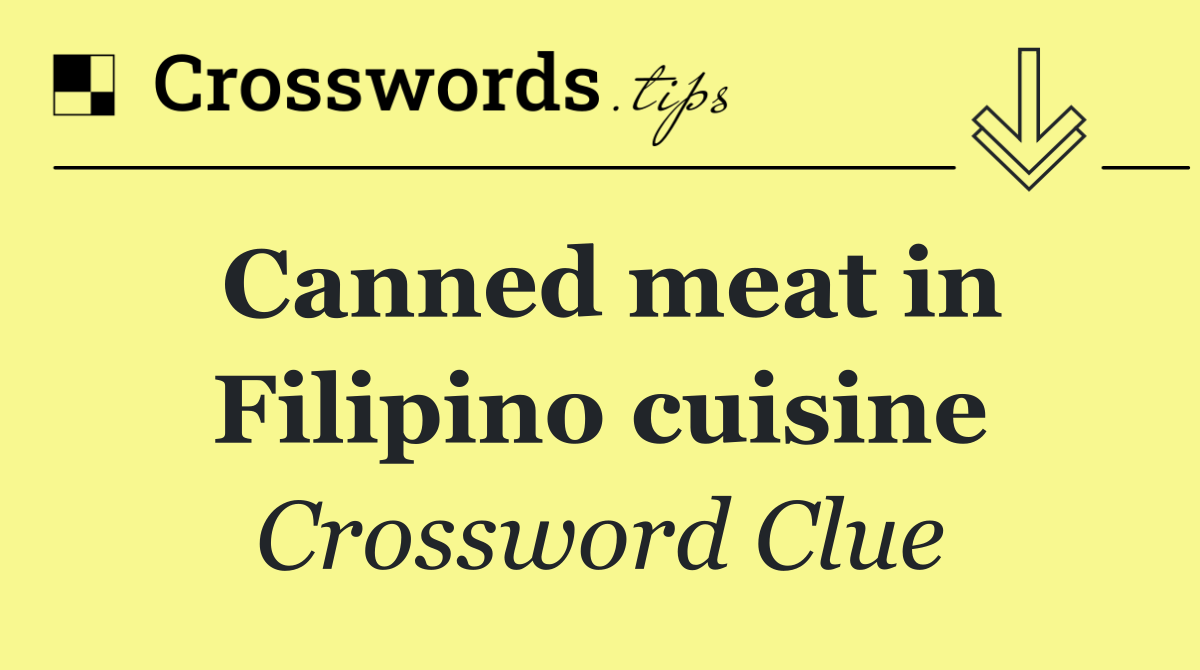 Canned meat in Filipino cuisine