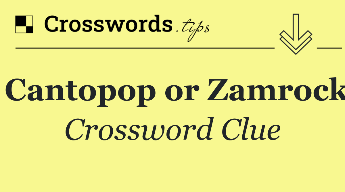 Cantopop or Zamrock