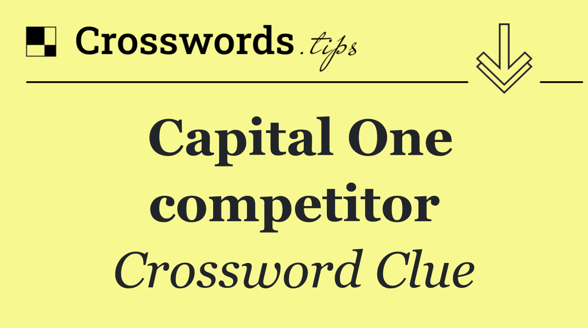 Capital One competitor