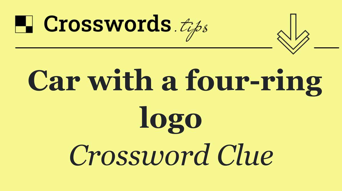 Car with a four ring logo