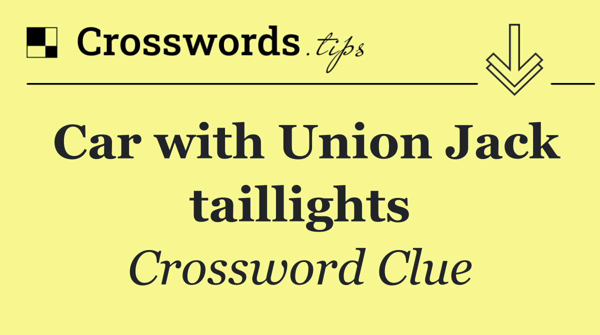 Car with Union Jack taillights