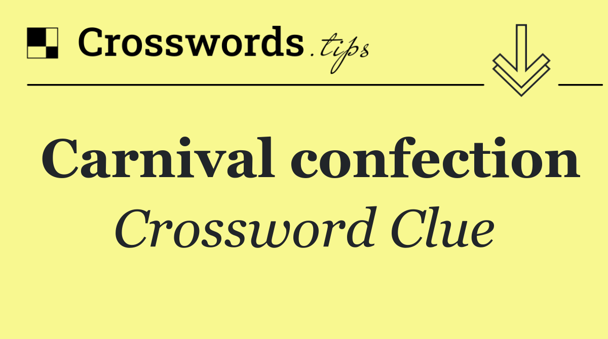 Carnival confection