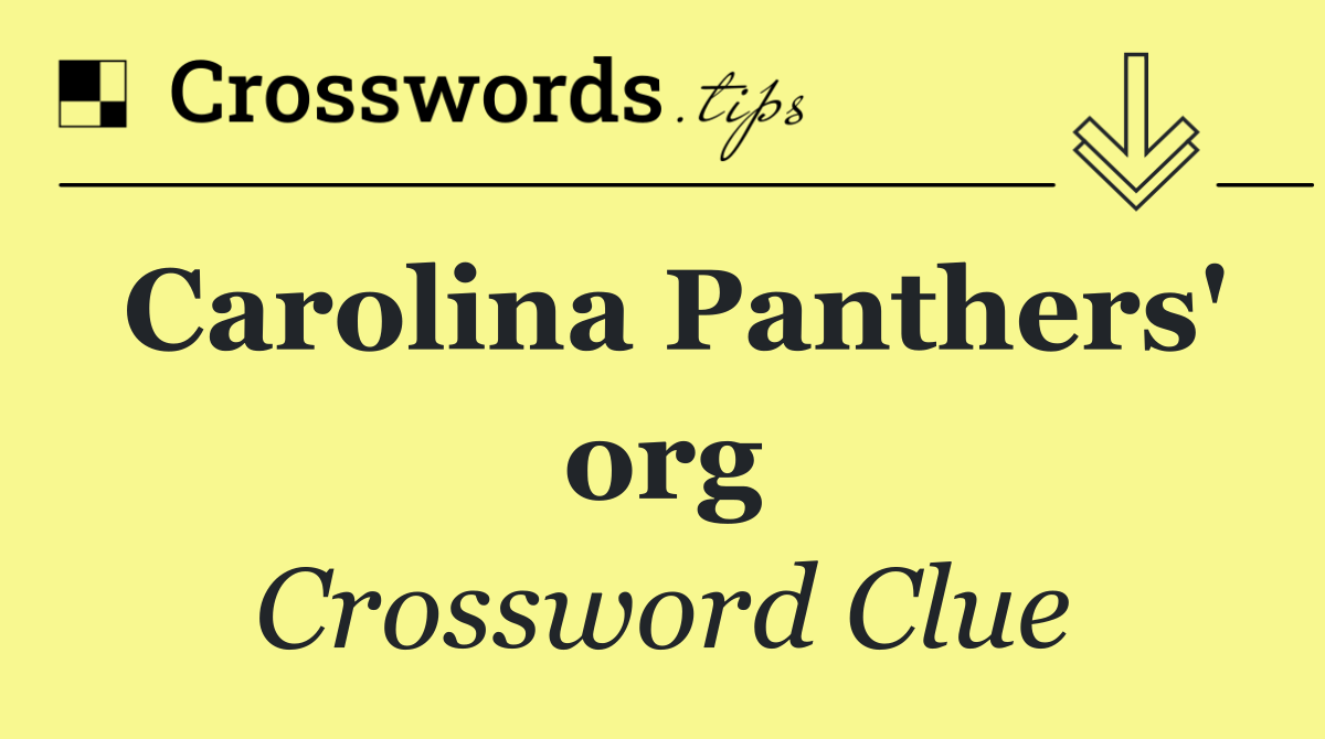 Carolina Panthers' org