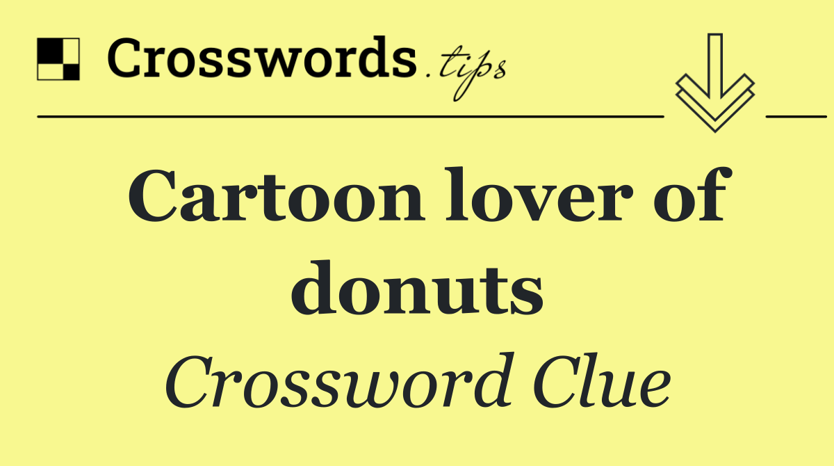 Cartoon lover of donuts