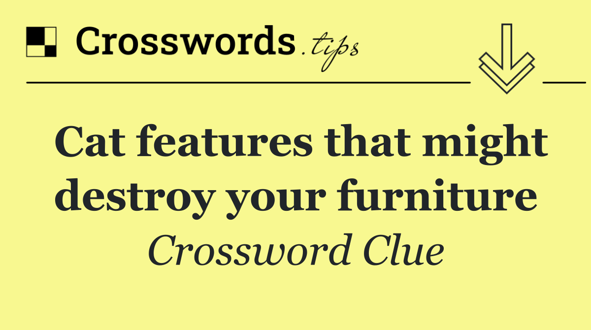 Cat features that might destroy your furniture